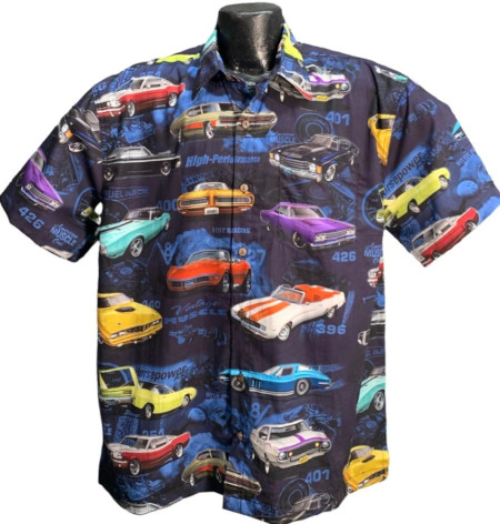 60s and 70s Muscle Car Hawaiian Shirt